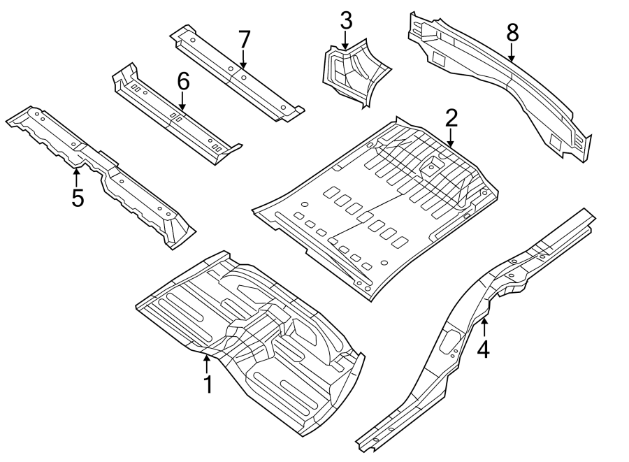 REAR BODY & FLOOR. FLOOR & RAILS.