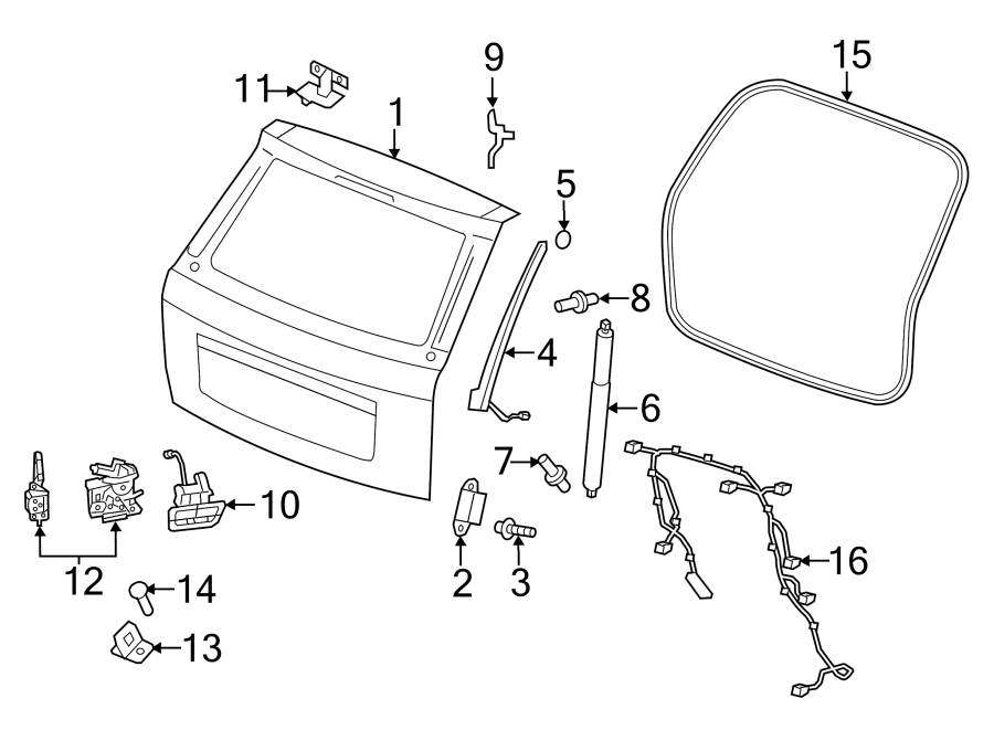 Diagram GATE & HARDWARE. for your 1996 Dodge