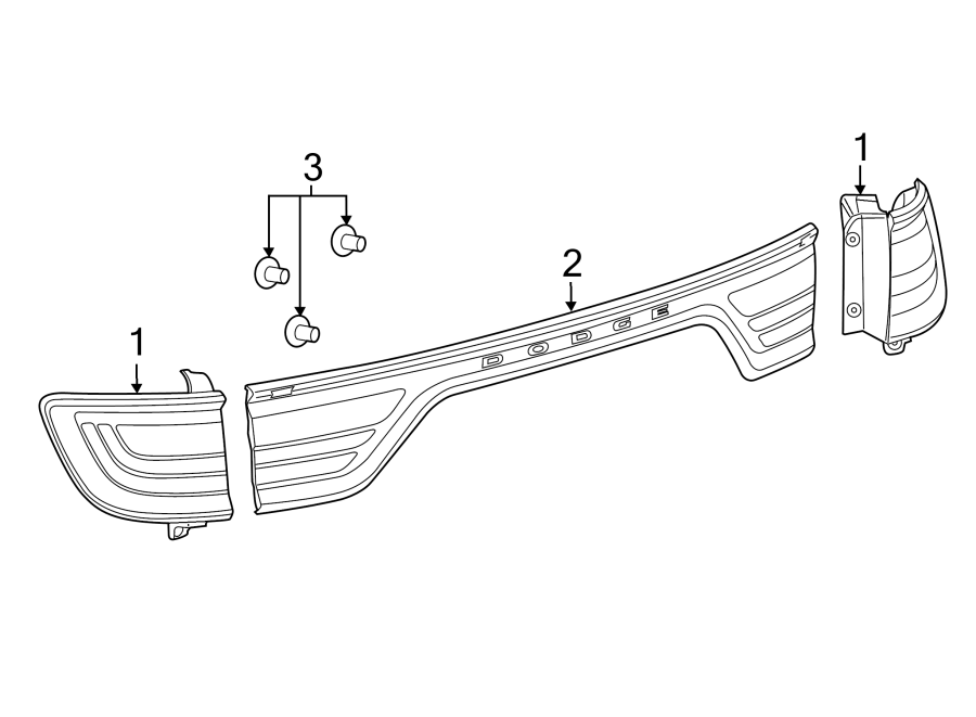 Diagram REAR LAMPS. COMBINATION LAMPS. for your 2022 Dodge Durango 5.7L HEMI V8 A/T RWD R/T Plus Sport Utility 