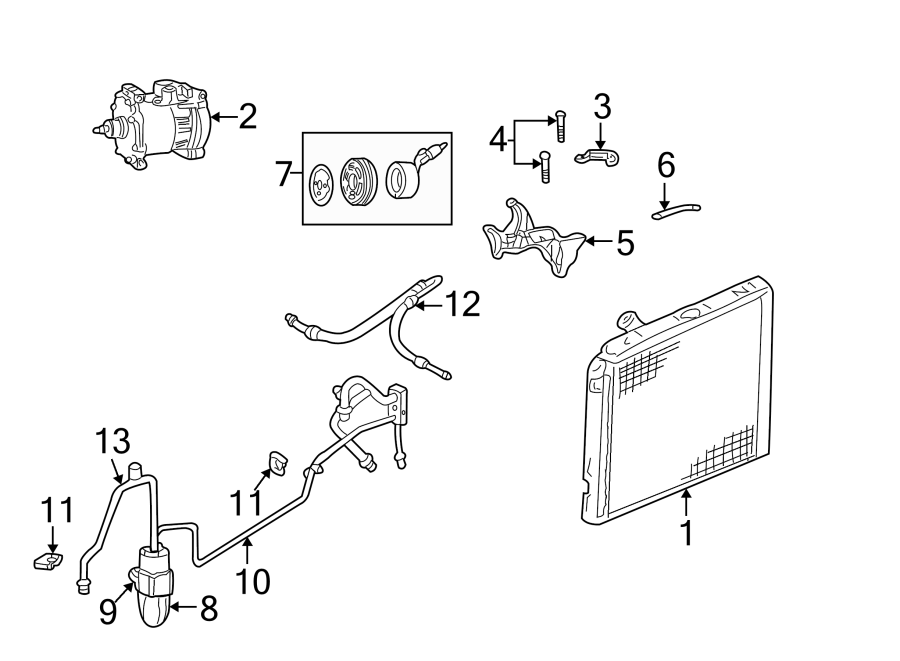 6AIR CONDITIONER & HEATER. COMPRESSOR & LINES. CONDENSER.https://images.simplepart.com/images/parts/motor/fullsize/TG98085.png