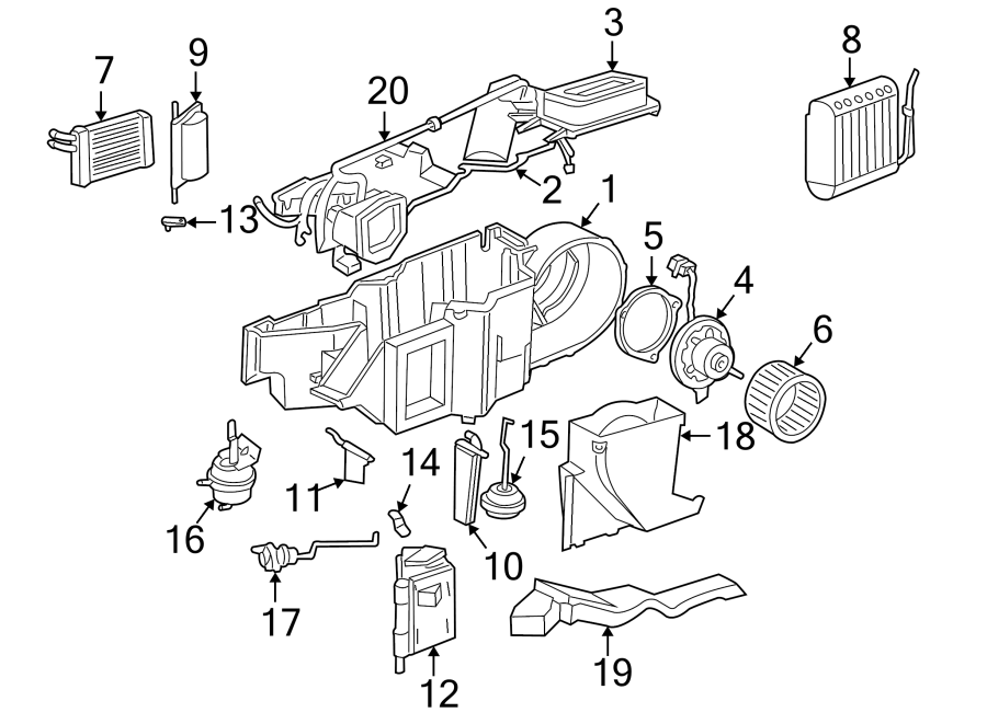 7AIR CONDITIONER & HEATER. EVAPORATOR COMPONENTS.https://images.simplepart.com/images/parts/motor/fullsize/TG98100.png