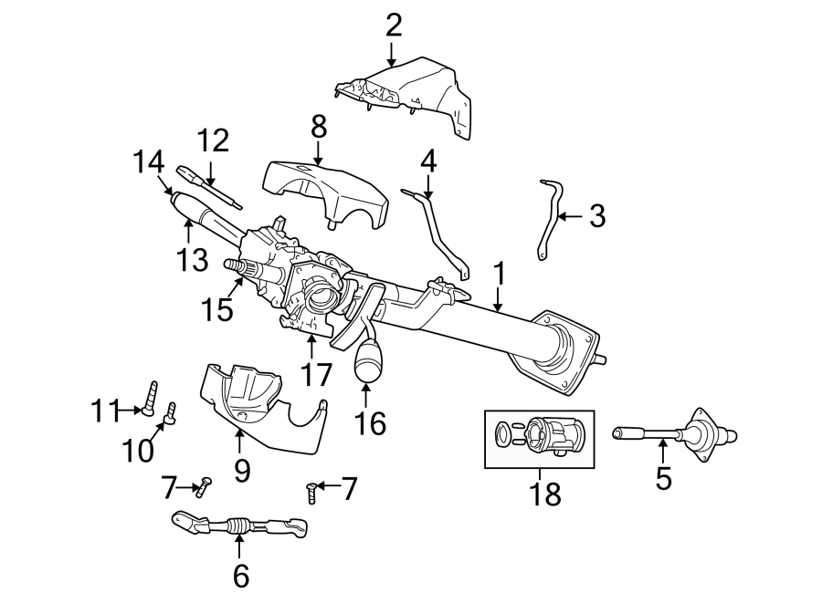 7SHROUD. STEERING COLUMN ASSEMBLY. SWITCHES & LEVERS.https://images.simplepart.com/images/parts/motor/fullsize/TG98318.png