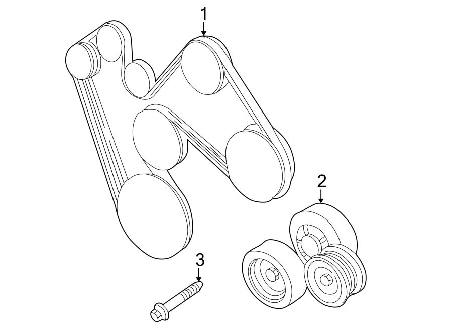 Diagram BELTS & PULLEYS. for your 1999 Jeep Wrangler   