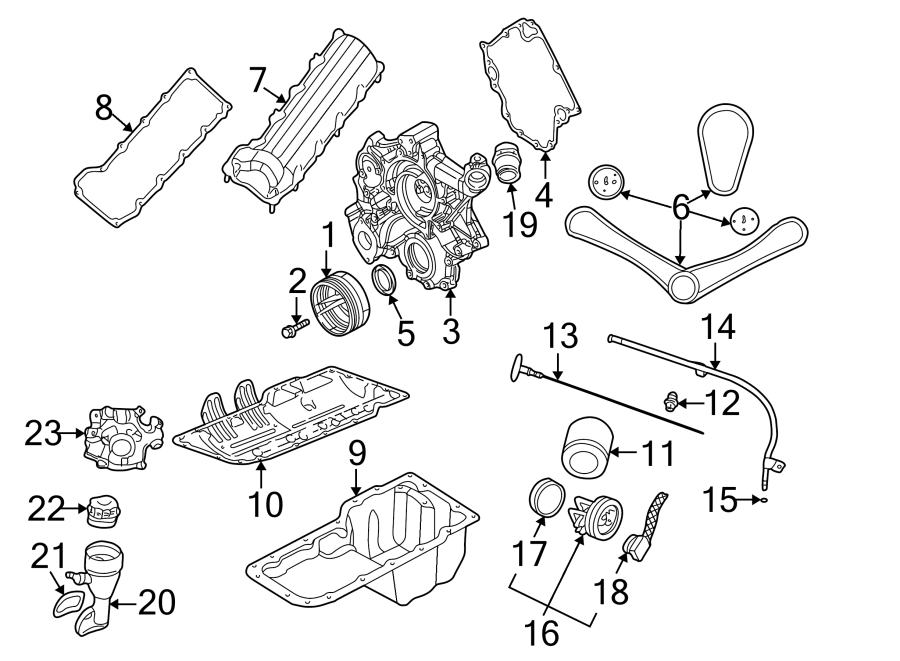 Diagram ENGINE PARTS. for your 2021 Ram ProMaster 3500   