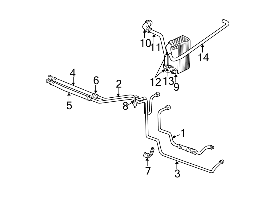 Diagram TRANS OIL COOLER. for your Dodge Ram 3500  