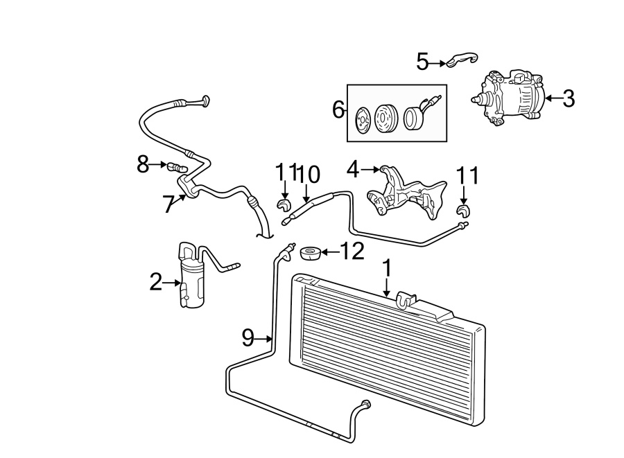 Diagram AIR CONDITIONER & HEATER. COMPRESSOR & LINES. CONDENSER. for your Dodge Ram 2500  