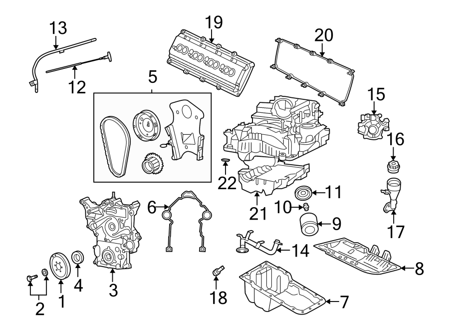 Diagram ENGINE PARTS. for your Dodge Ram 3500  