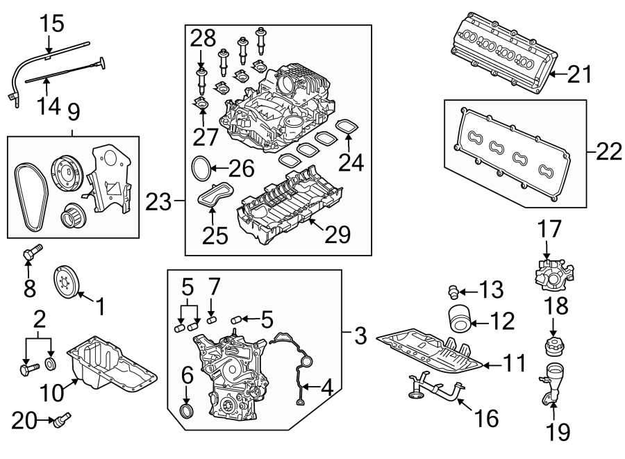 Diagram ENGINE PARTS. for your 2018 Jeep Grand Cherokee 6.4L HEMI V8 A/T AWD SRT Sport Utility 