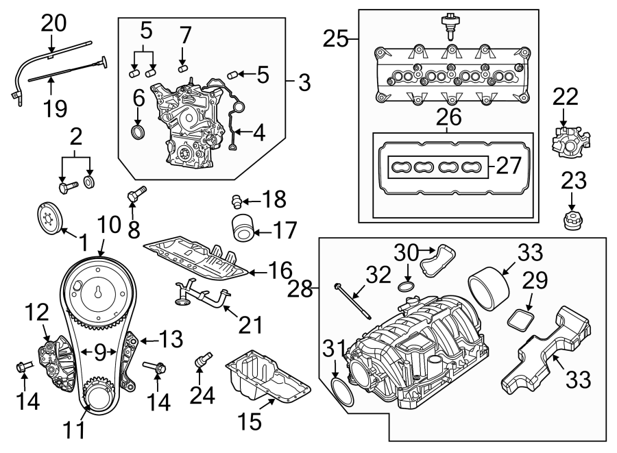 Diagram ENGINE PARTS. for your Dodge Ram 3500  