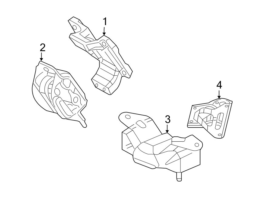 Diagram ENGINE & TRANS MOUNTING. for your 2014 Ram ProMaster 3500   