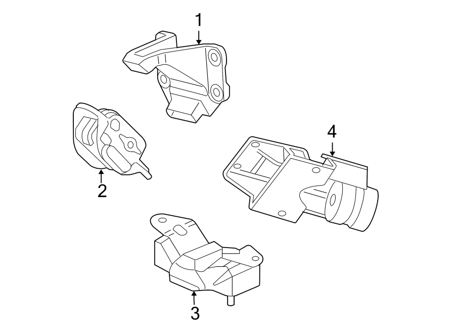 Diagram ENGINE & TRANS MOUNTING. for your 2024 Ram ProMaster 3500   