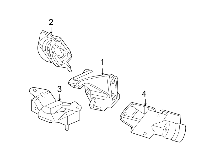 Diagram ENGINE & TRANS MOUNTING. for your 2024 Ram ProMaster 3500   