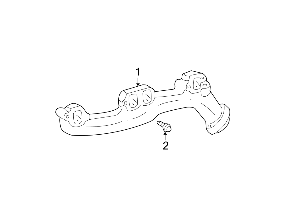 Diagram EXHAUST SYSTEM. MANIFOLD. for your 1993 Jeep Grand Cherokee   