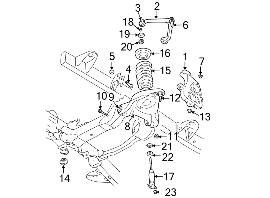 FRONT SUSPENSION. SUSPENSION COMPONENTS.