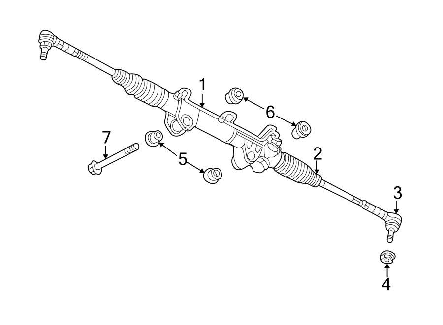 Diagram STEERING GEAR & LINKAGE. for your 2024 Ram ProMaster 1500   