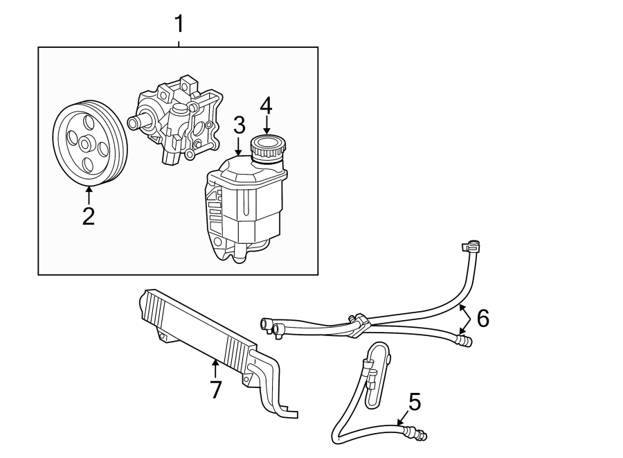 STEERING GEAR & LINKAGE. PUMP & HOSES.