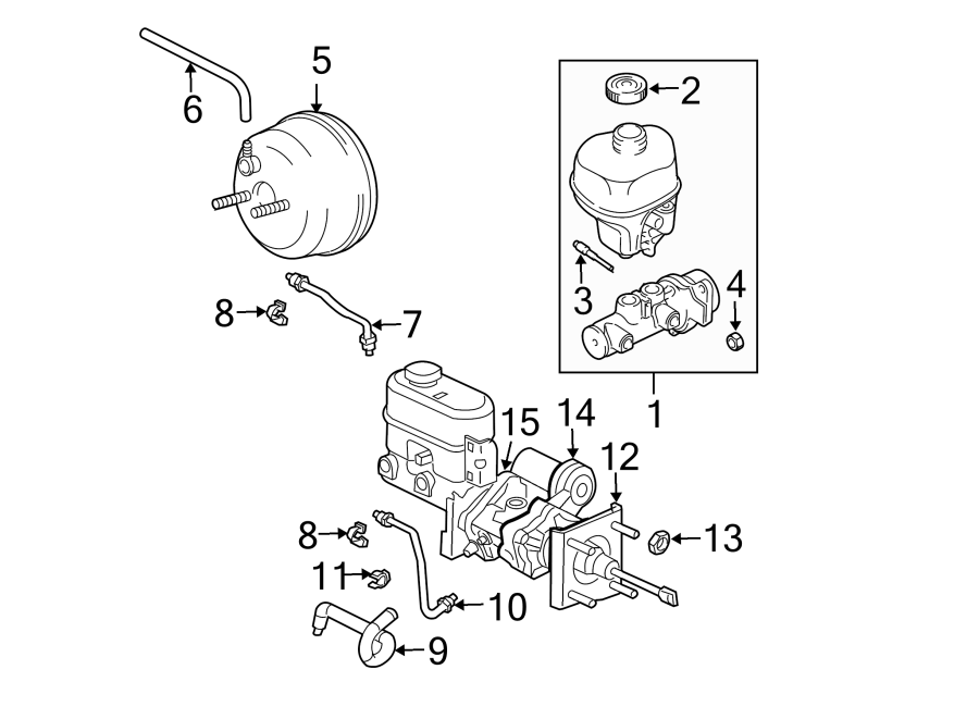 Components on dash panel. Diagram