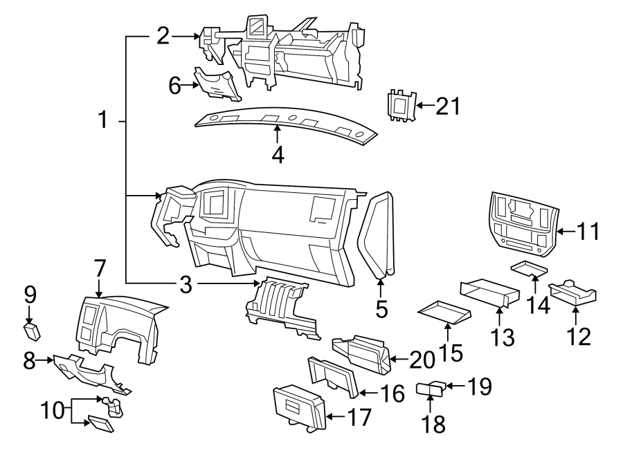 19Instrument panel.https://images.simplepart.com/images/parts/motor/fullsize/TH03646.png