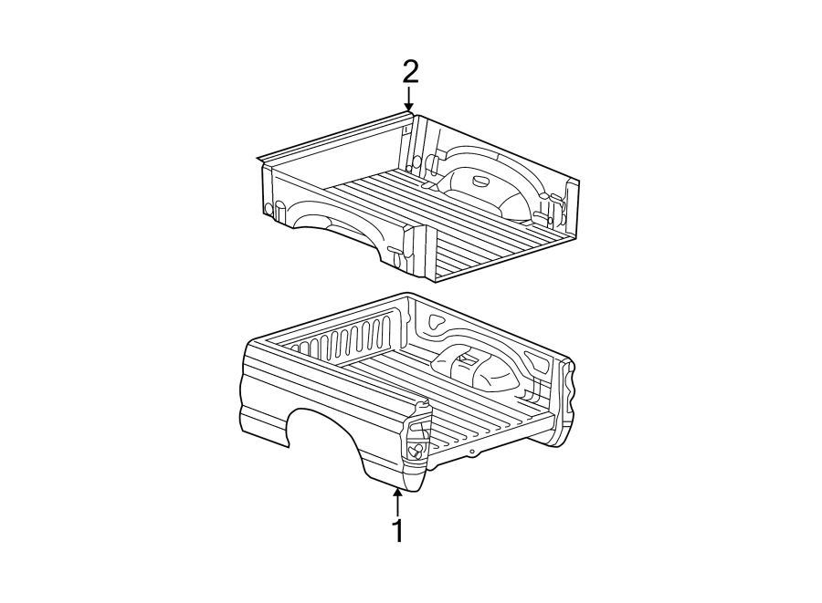 Diagram PICK UP BOX. BOX ASSEMBLY. for your 2007 Dodge Ram 3500   