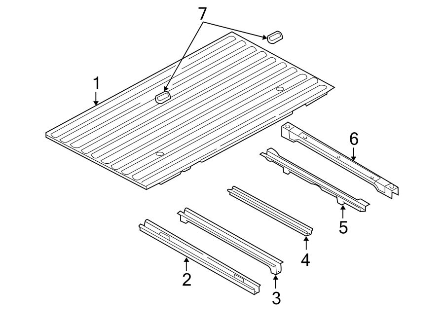 Diagram PICK UP BOX. FLOOR. for your 2003 Chrysler 300M   