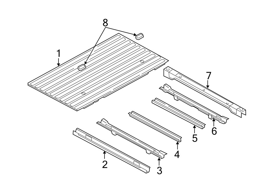 Diagram PICK UP BOX. FLOOR. for your 2003 Chrysler 300M   