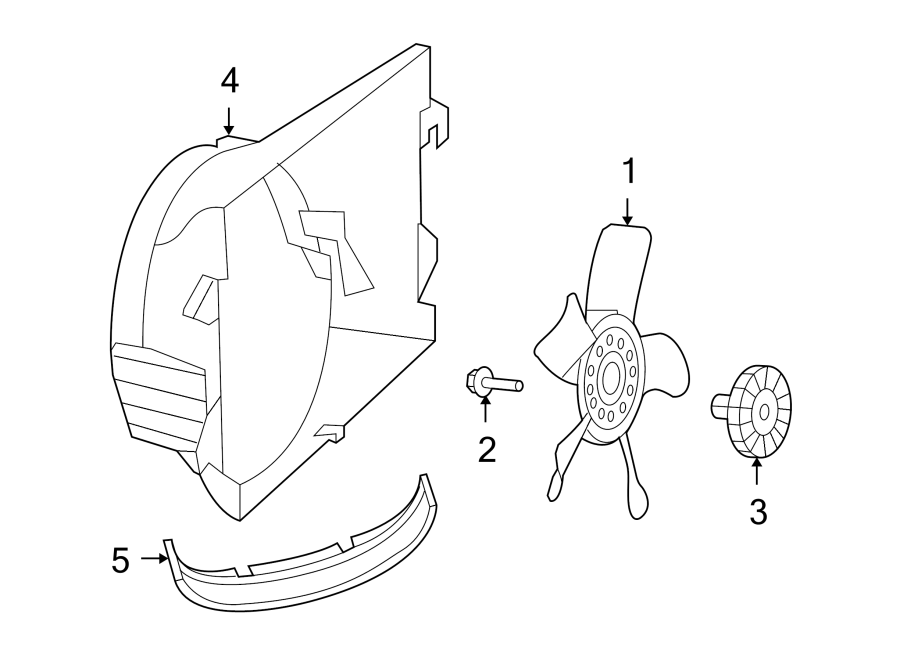 Diagram COOLING FAN. for your 2018 Ram 2500 6.7L 6 cylinder DIESEL M/T RWD Tradesman Crew Cab Pickup Fleetside 