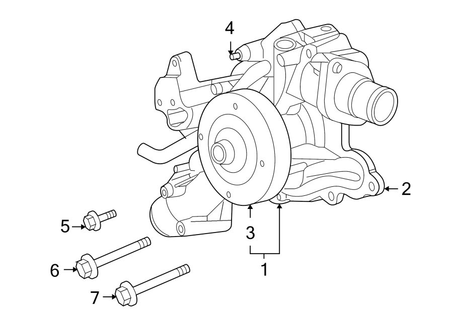 Diagram WATER PUMP. for your 2018 Jeep Grand Cherokee 6.4L HEMI V8 A/T AWD SRT Sport Utility 