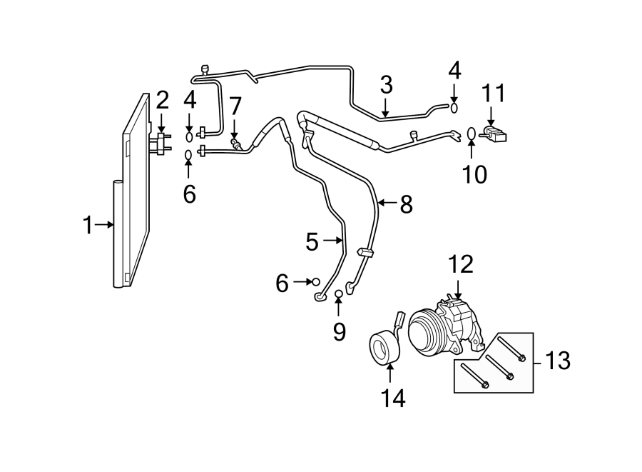 AIR CONDITIONER & HEATER. COMPRESSOR & LINES. CONDENSER. Diagram