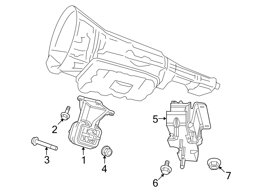 Diagram ENGINE & TRANS MOUNTING. for your 2014 Ram ProMaster 3500  Base Cab & Chassis 