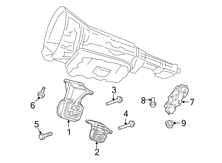 Diagram ENGINE & TRANS MOUNTING. for your 2023 Ram ProMaster 1500   