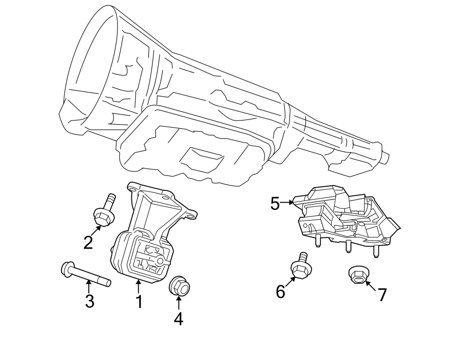 Diagram ENGINE & TRANS MOUNTING. for your 2014 Ram ProMaster 3500  Base Cab & Chassis 