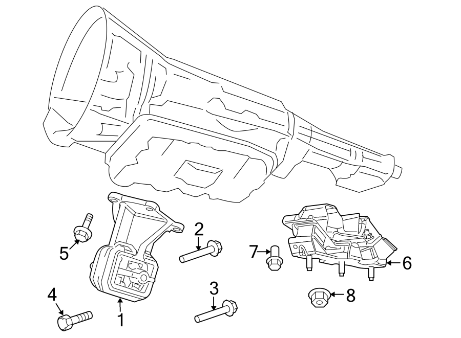 Diagram ENGINE & TRANS MOUNTING. for your 2019 Ram ProMaster 1500   