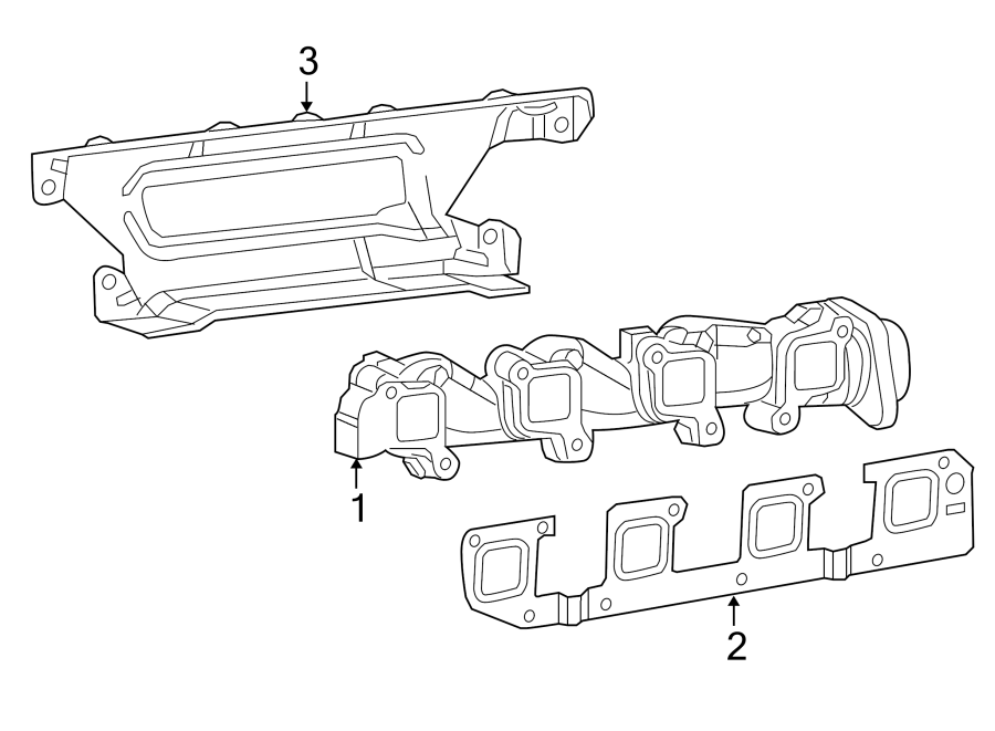 Diagram EXHAUST SYSTEM. MANIFOLD. for your 2009 Jeep Grand Cherokee   