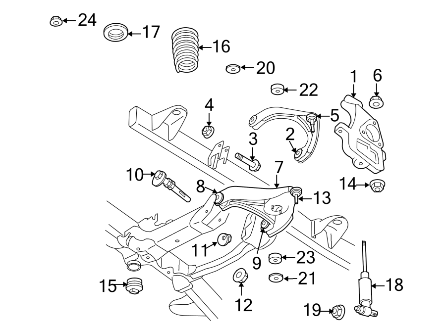 FRONT SUSPENSION. SUSPENSION COMPONENTS. Diagram