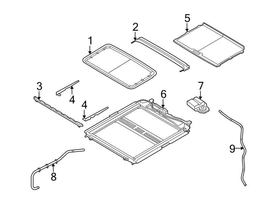 Diagram SUNROOF. for your 2002 Chrysler 300M   