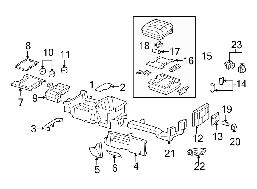 Diagram CENTER CONSOLE. for your Chrysler 300M  