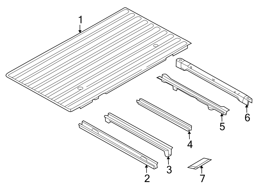 Diagram PICK UP BOX. FLOOR. for your Ram 2500  