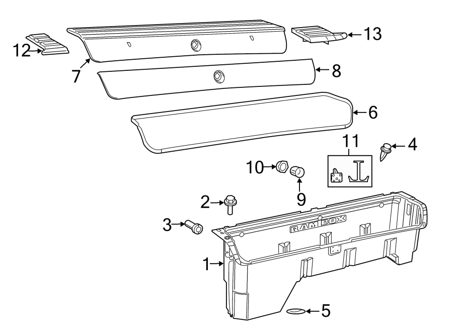 13PICK UP BOX. STOWAGE COMPARTMENT.https://images.simplepart.com/images/parts/motor/fullsize/TH10847.png