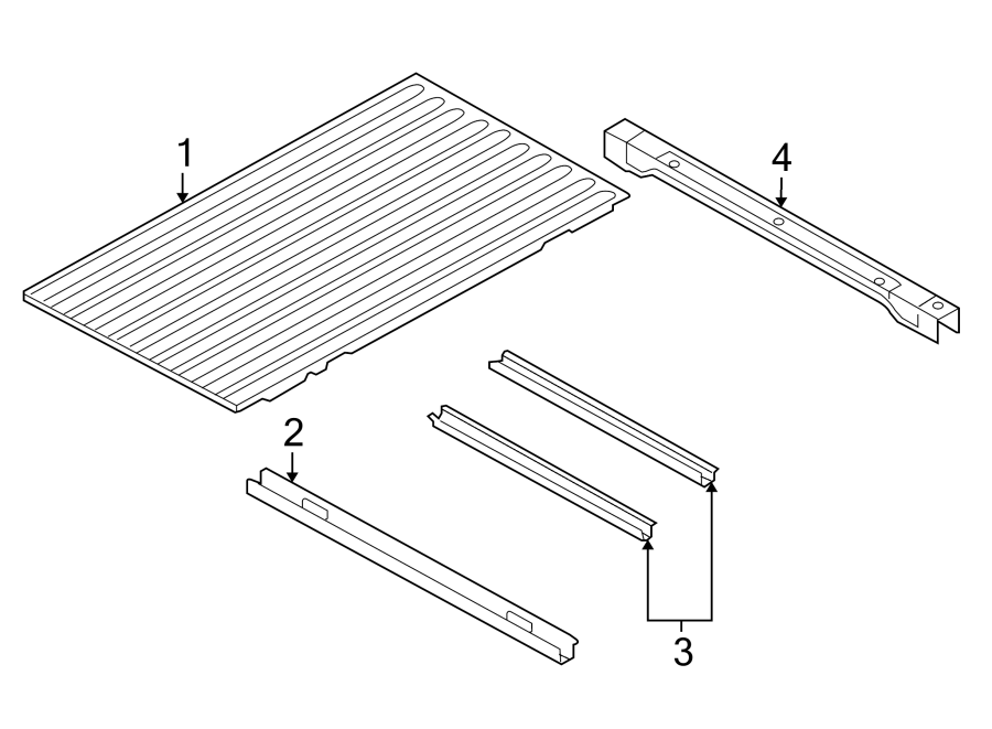 Diagram PICK UP BOX. FLOOR. for your 2000 Dodge Ram 1500   