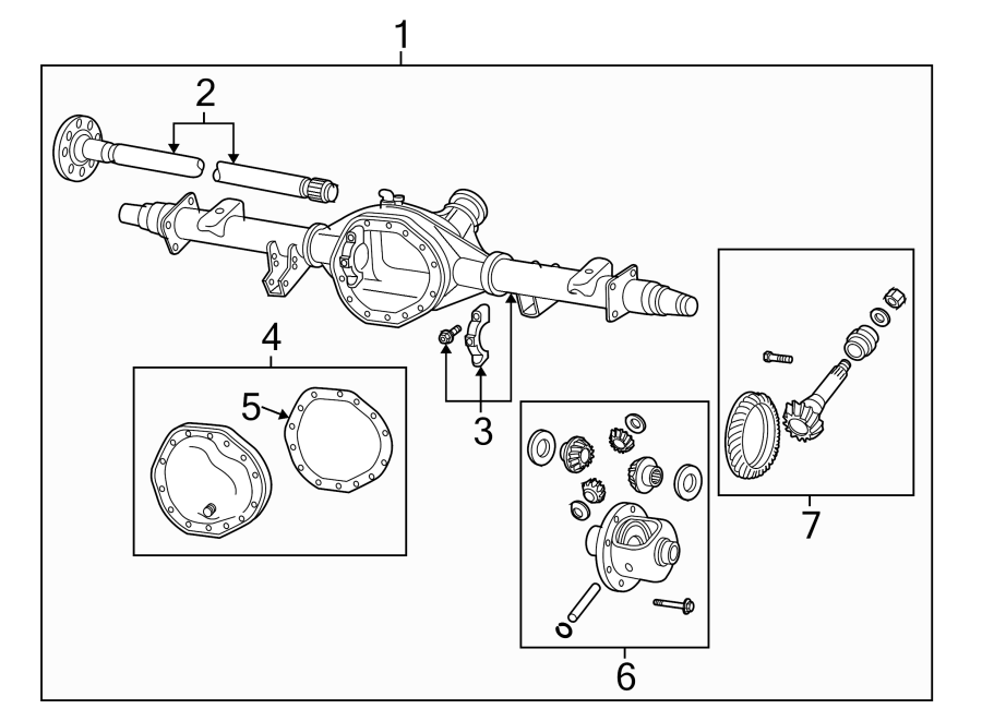 Diagram REAR SUSPENSION. AXLE HOUSING. for your 2011 Ram 2500   