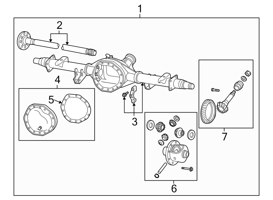 Diagram REAR SUSPENSION. AXLE HOUSING. for your Ram 2500  