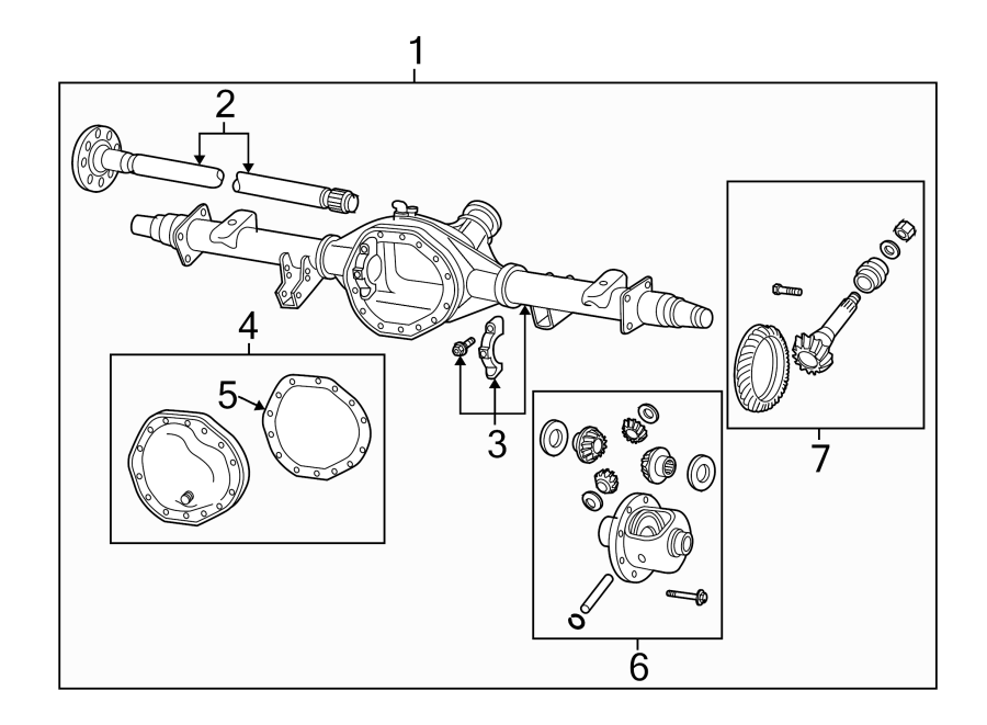 Diagram REAR SUSPENSION. AXLE HOUSING. for your 2011 Ram 2500   