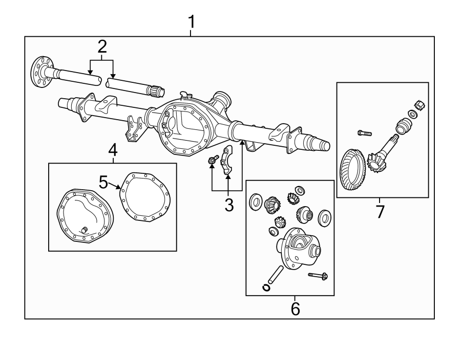 Diagram REAR SUSPENSION. AXLE HOUSING. for your Ram 2500  