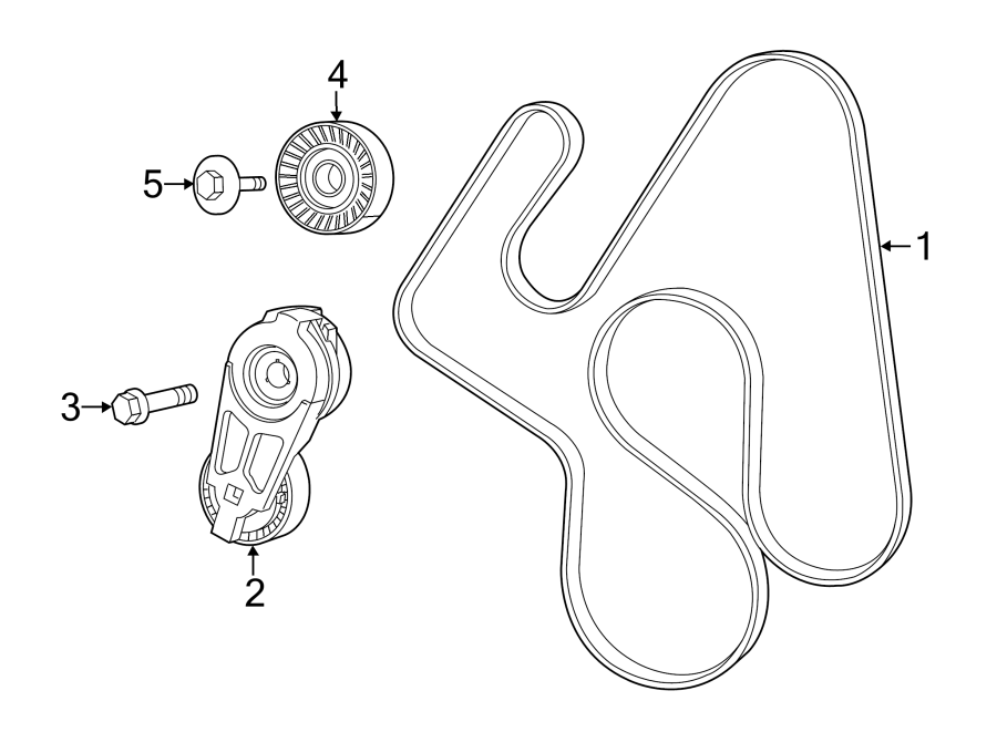 Diagram BELTS & PULLEYS. for your 1994 Jeep Wrangler   