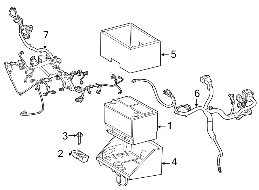 Diagram Battery. Wiring harness. for your 2017 Dodge Charger 5.7L HEMI V8 A/T RWD Daytona Sedan 