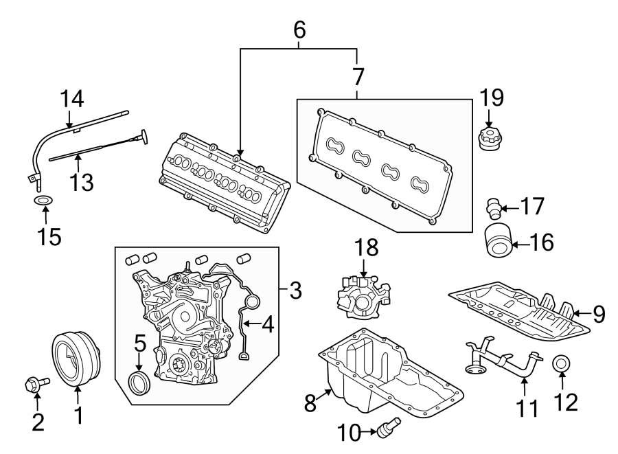 Diagram ENGINE PARTS. for your Ram 2500  