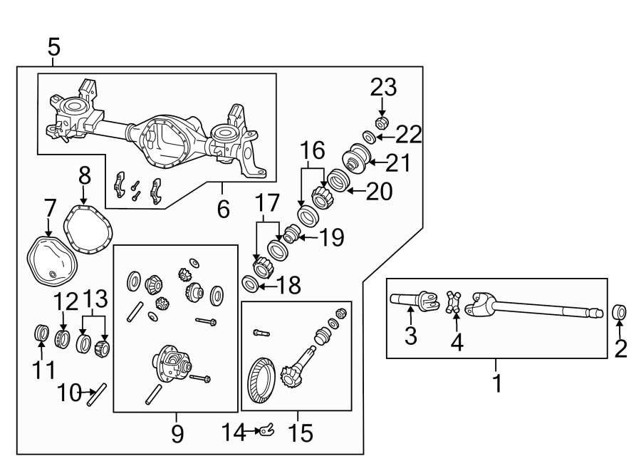 Diagram Front suspension. Front axle & carrier. for your 2017 Ram 2500   