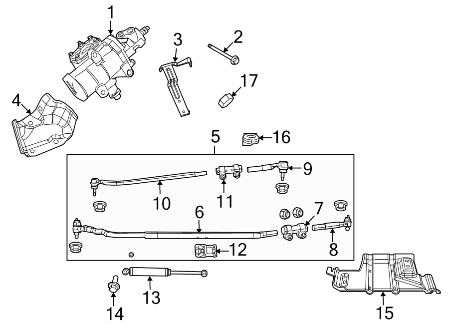 Diagram STEERING GEAR & LINKAGE. for your Ram 3500  