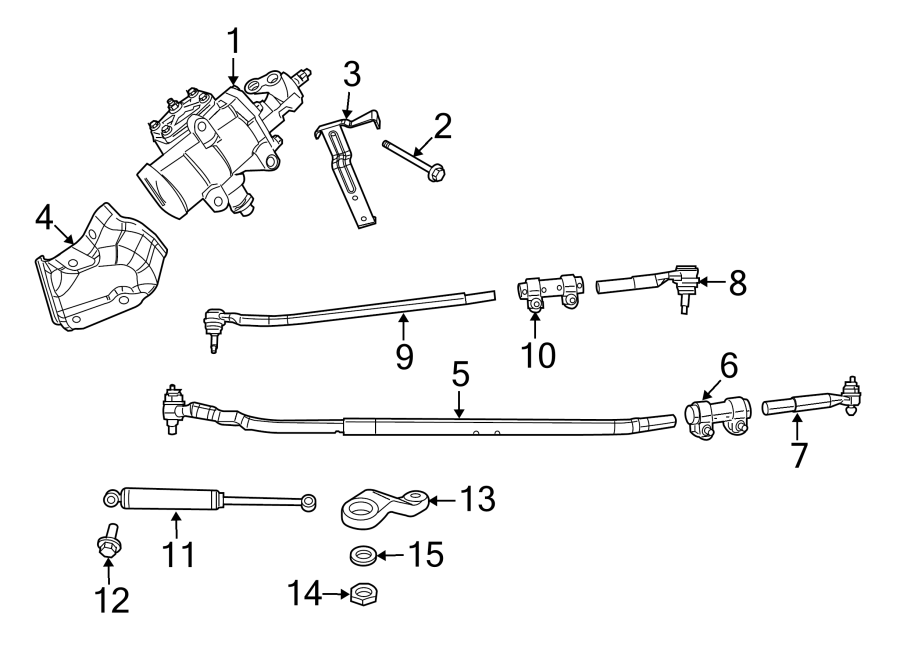 Diagram STEERING GEAR & LINKAGE. for your Ram 3500  