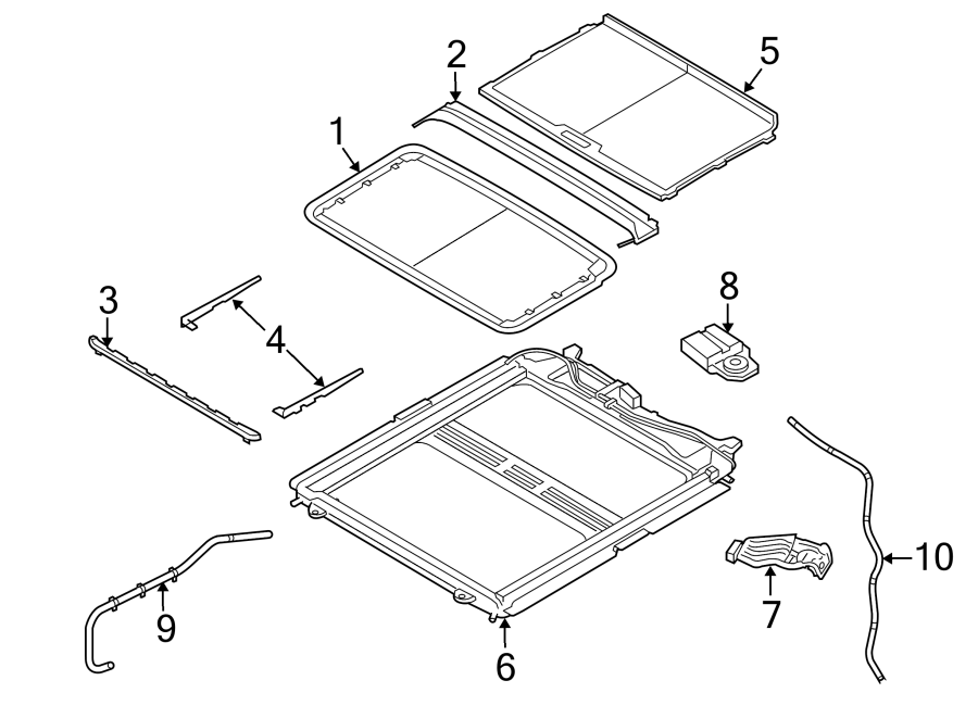 Diagram Sunroof. for your 2013 Ram 2500 5.7L HEMI V8 A/T 4WD Laramie Crew Cab Pickup Fleetside 